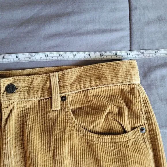 Levis Womens Low Pro Corduroy Jeans Pants Size 31 by 30 Brown Tan Straight Nwt - Picture 6 of 10